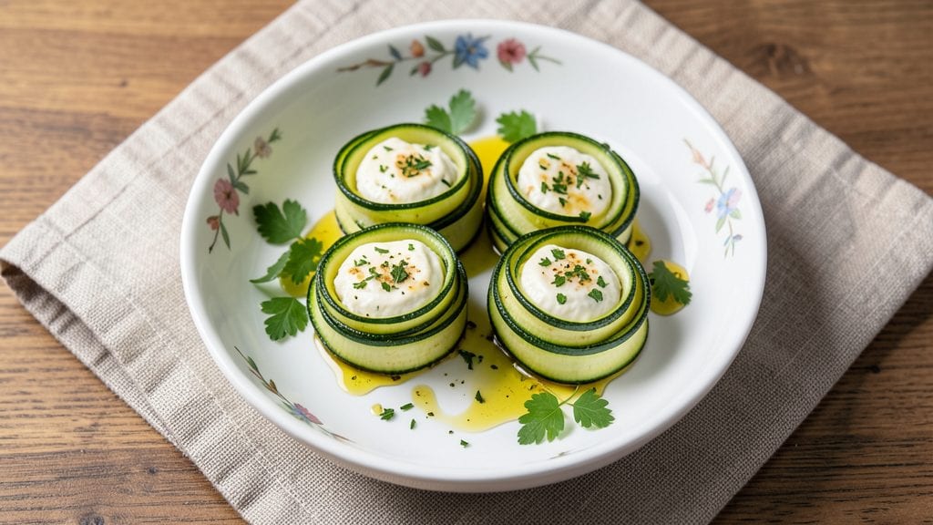 Zucchini Rolls Recipe: Stuffed Spirals With Creamy Ricotta Heart
